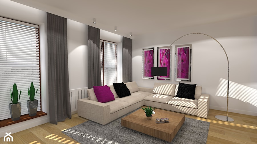 Apartament w warszawskim Wilanowie - Salon, styl nowoczesny - zdjęcie od New Age Design SC