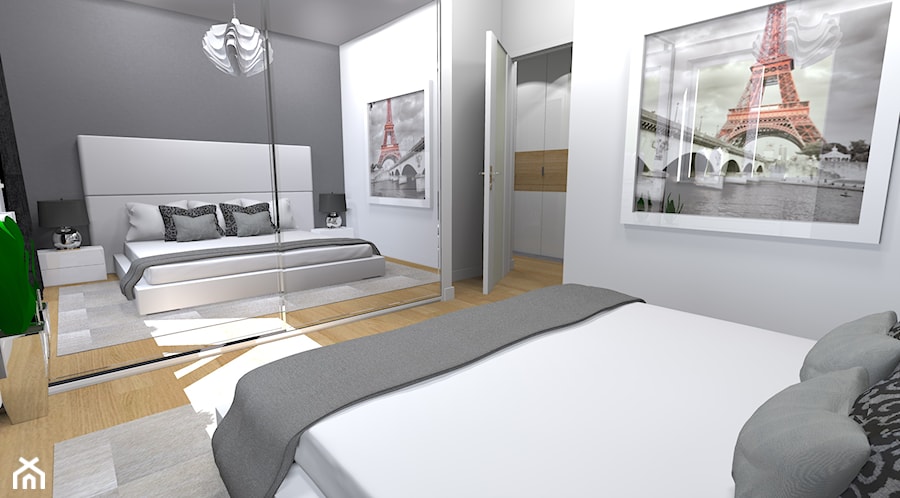 Mieszkanie na warszawskiej Białołęce - Sypialnia, styl nowoczesny - zdjęcie od New Age Design SC