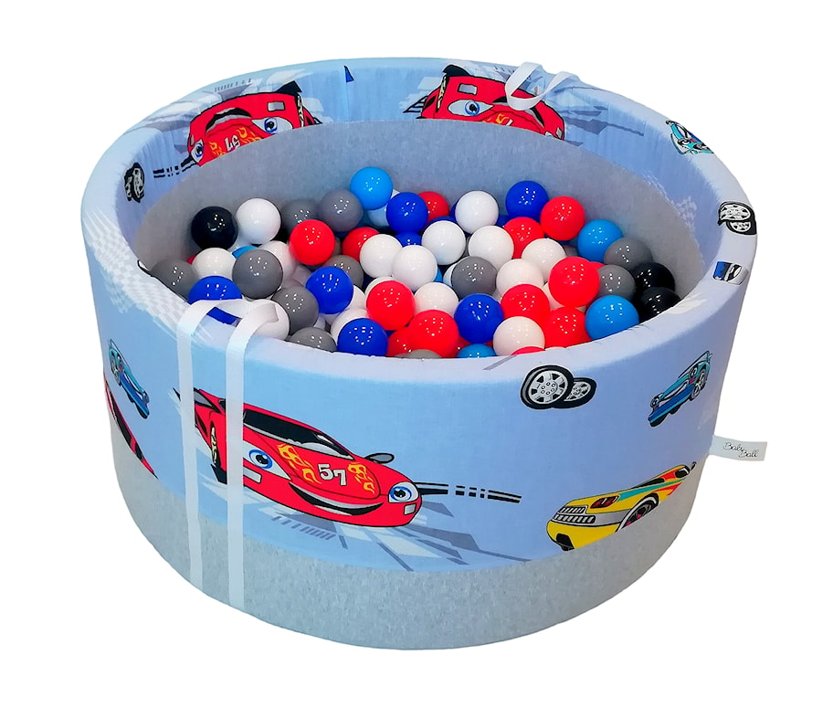 Suchy basen BabyBall z piłeczkami - autka - zdjęcie od BabyBall - suche baseny z piłeczkami dla dzieci