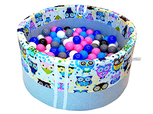 Suchy basen BabyBall z piłeczkami - niebieskie sowy - zdjęcie od BabyBall - suche baseny z piłeczkami dla dzieci