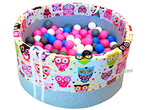 Suchy basen BabyBall z piłeczkami - różowe sowy - zdjęcie od BabyBall - suche baseny z piłeczkami dla dzieci