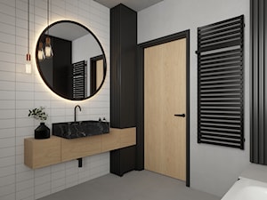 Dom w Siedlcach - Średnia bez okna z lustrem łazienka, styl nowoczesny - zdjęcie od SSF_Interiors