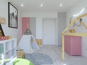 Dom jednorodzinny w Siedlcach - Szary pokój dziecka dla dziecka dla dziewczynki, styl skandynawski - zdjęcie od SSF_Interiors