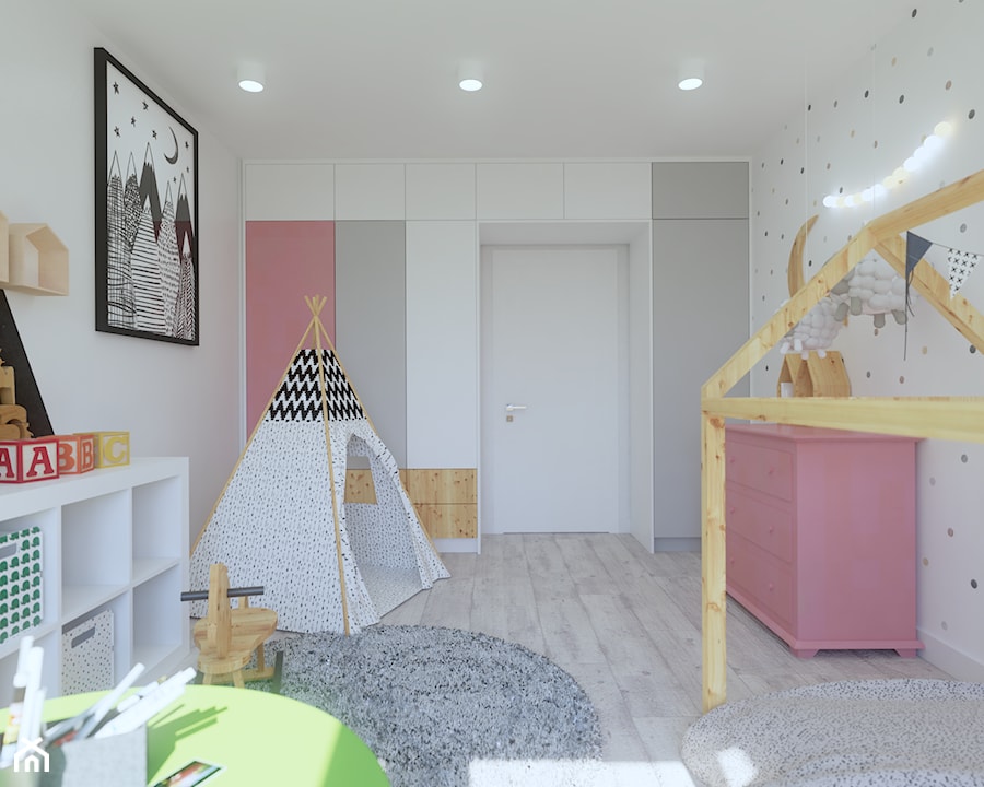 Dom jednorodzinny w Siedlcach - Szary pokój dziecka dla dziecka dla dziewczynki, styl skandynawski - zdjęcie od SSF_Interiors