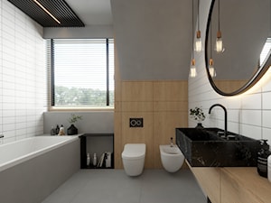 Dom w Siedlcach - Średnia łazienka z oknem, styl nowoczesny - zdjęcie od SSF_Interiors