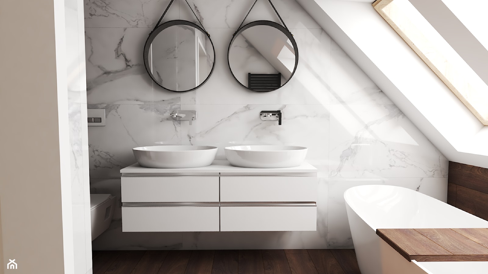 łazienka marmurowa - zdjęcie od 3D Wizualizacje i Projektowanie - Homebook