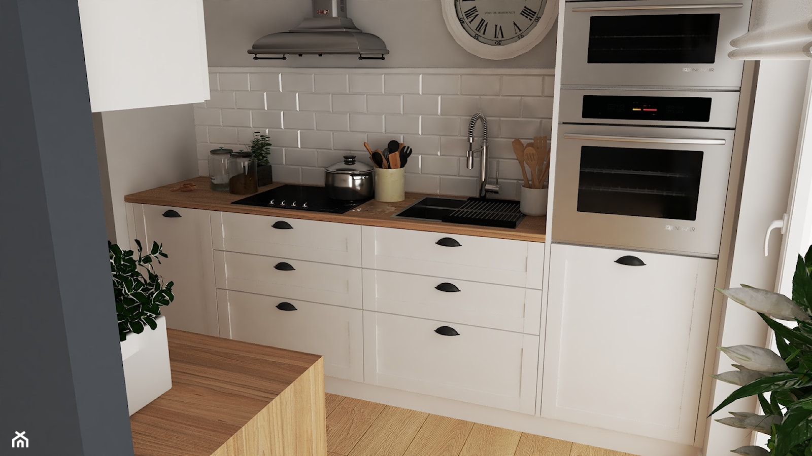 Kuchnia biała - zdjęcie od 3D Wizualizacje i Projektowanie - Homebook