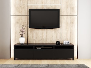 Sypialnia - ścianka TV - zdjęcie od 3D Wizualizacje i Projektowanie