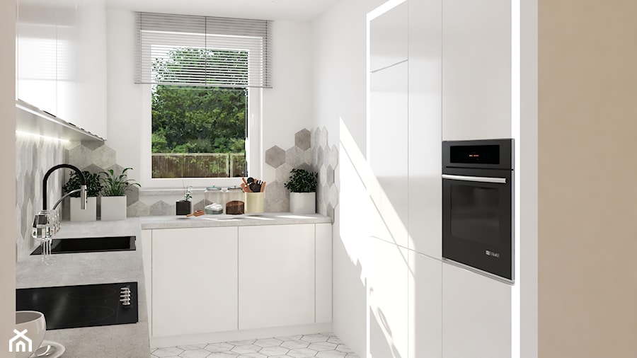 Kuchnia biała - zdjęcie od 3D Wizualizacje i Projektowanie
