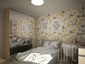 Projekt mieszkania 50m2 Białystok - Sypialnia, styl nowoczesny - zdjęcie od INRE