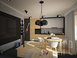 Projekt mieszkania 52m2 Białystok - Salon, styl nowoczesny - zdjęcie od INRE