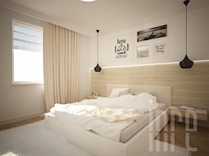 Projekt domu w zabudowie szeregowej - Średnia szara sypialnia, styl nowoczesny - zdjęcie od INRE