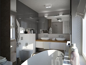 Projekt domu w zabudowie szeregowej - Łazienka, styl nowoczesny - zdjęcie od INRE