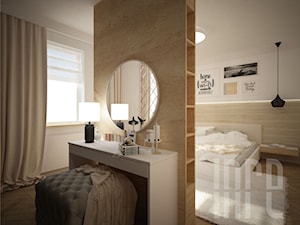Projekt domu w zabudowie szeregowej - Średnia biała sypialnia, styl nowoczesny - zdjęcie od INRE