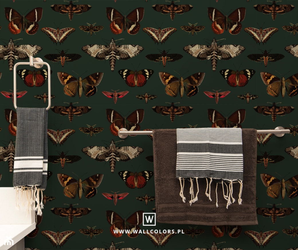 Tapeta Motyle Zieleń - WALLCOLORS - zdjęcie od wallcolors - Homebook