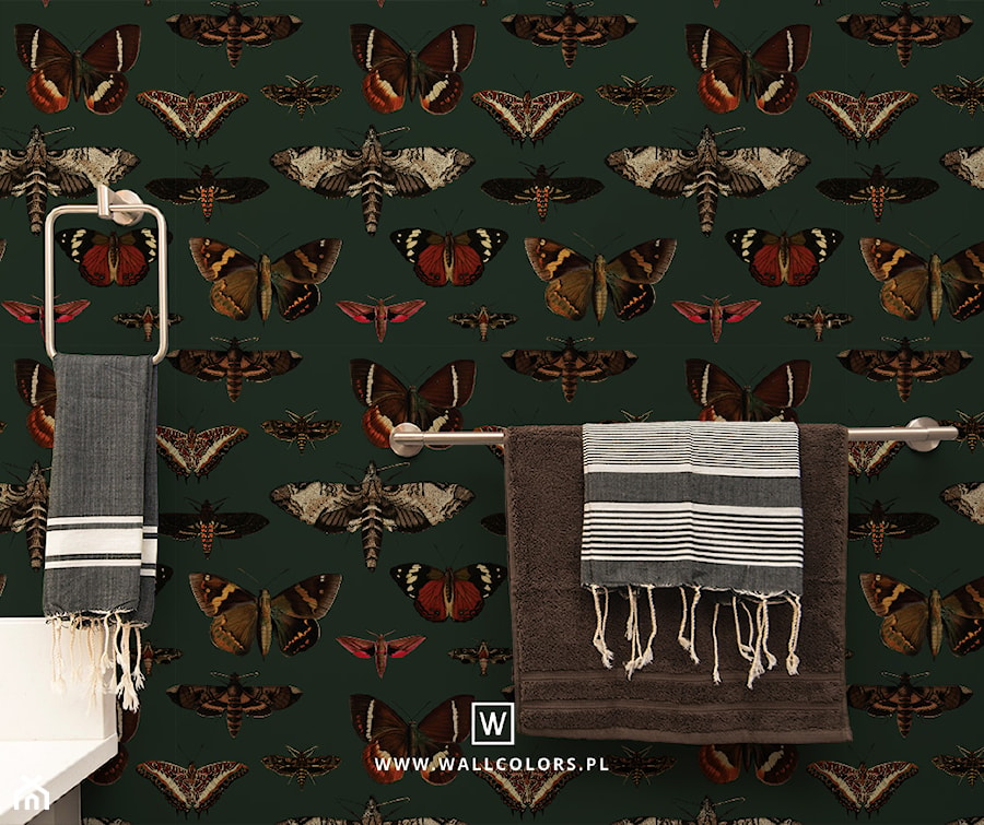 Tapeta Motyle Zieleń - WALLCOLORS - zdjęcie od wallcolors