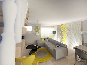 Dom jednorodzinny - Oświęcim - Salon, styl nowoczesny - zdjęcie od D2 Studio