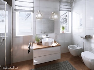 Łazienka Wood & White - Łazienka, styl nowoczesny - zdjęcie od D2 Studio