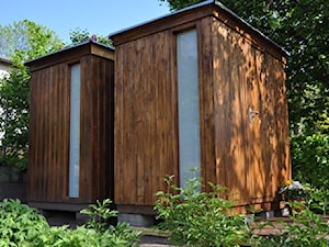 sauna z przedsionkiem w ogrodzie - zdjęcie od ENDE marcin lewandowicz