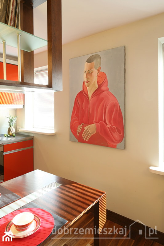 mieszkanie Macieja - Mała beżowa jadalnia w kuchni, styl nowoczesny - zdjęcie od ENDE marcin lewandowicz