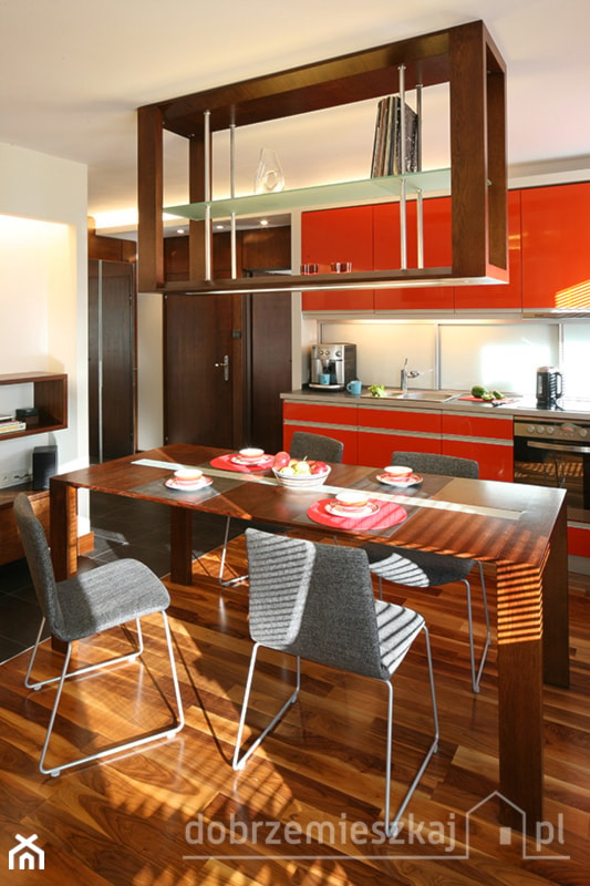mieszkanie Macieja - Średnia biała jadalnia w kuchni, styl nowoczesny - zdjęcie od ENDE marcin lewandowicz