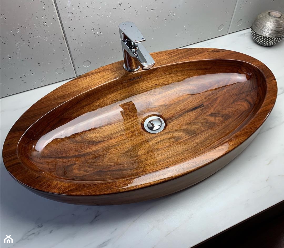 Oval - umywalka z drewna - zdjęcie od Ambivalent Design - umywalki z drewna - Homebook
