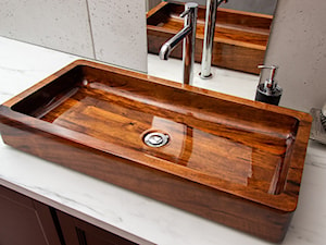 Umywalka BOTE wykonana z drewna BODO - zdjęcie od Ambivalent Design - umywalki z drewna