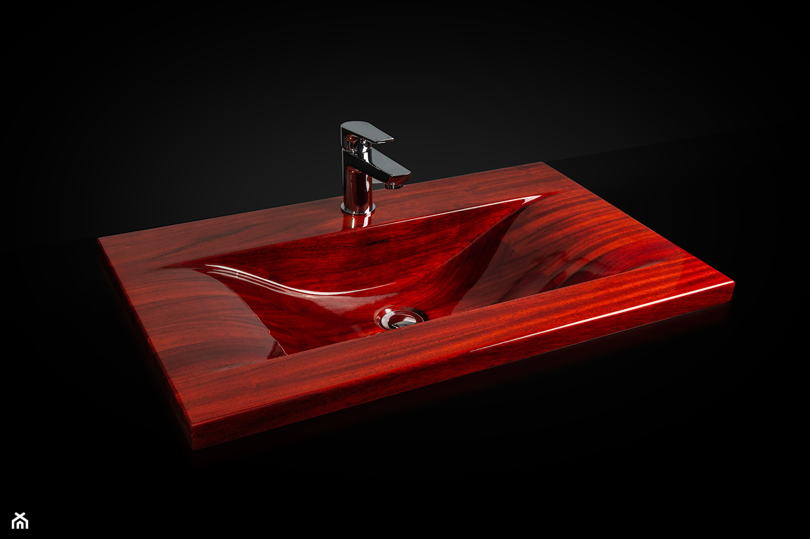 Umywalka z drewna padouk - IMOLA - zdjęcie od Ambivalent Design - umywalki z drewna - Homebook