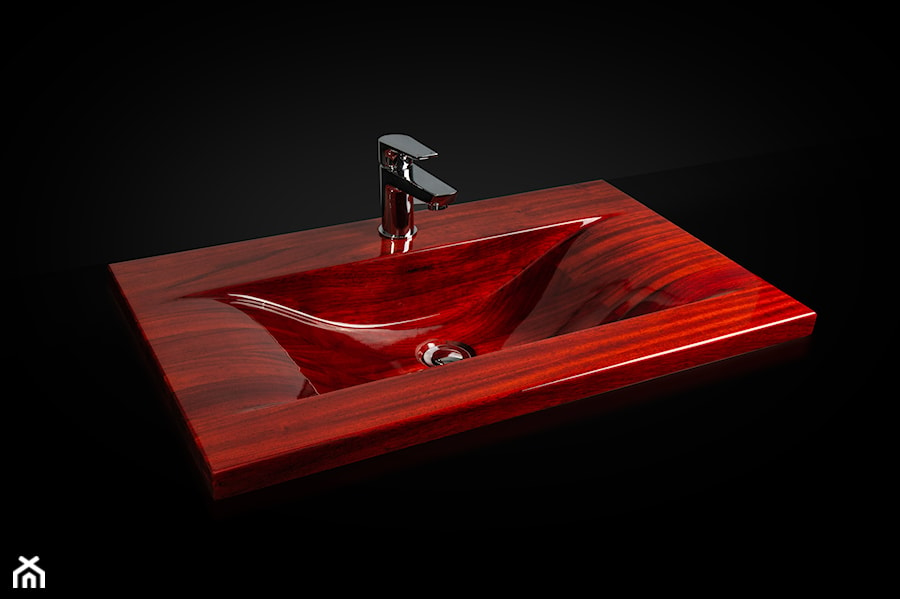 Umywalka z drewna padouk - IMOLA - zdjęcie od Ambivalent Design - umywalki z drewna
