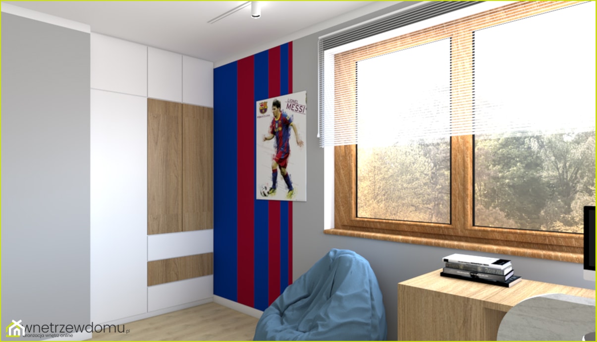 Pokój dla fana piłki nożnej - Pokój dziecka, styl skandynawski - zdjęcie od wnetrzewdomu - Homebook