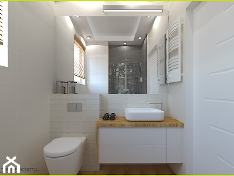Aranżacje wnętrz - Łazienka: Mała funkcjonalna łazienka z miejscem na pralkę - wnetrzewdomu. Przeglądaj, dodawaj i zapisuj najlepsze zdjęcia, pomysły i inspiracje designerskie. W bazie mamy już prawie milion fotografii!