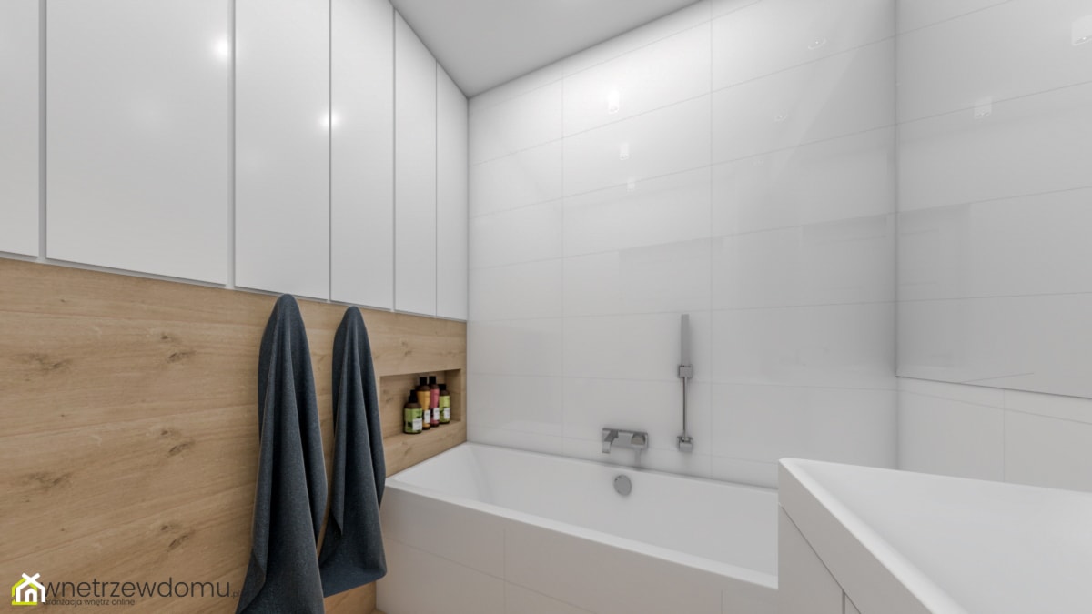 mała łazienka w dwóch wersjach - Łazienka, styl skandynawski - zdjęcie od wnetrzewdomu - Homebook