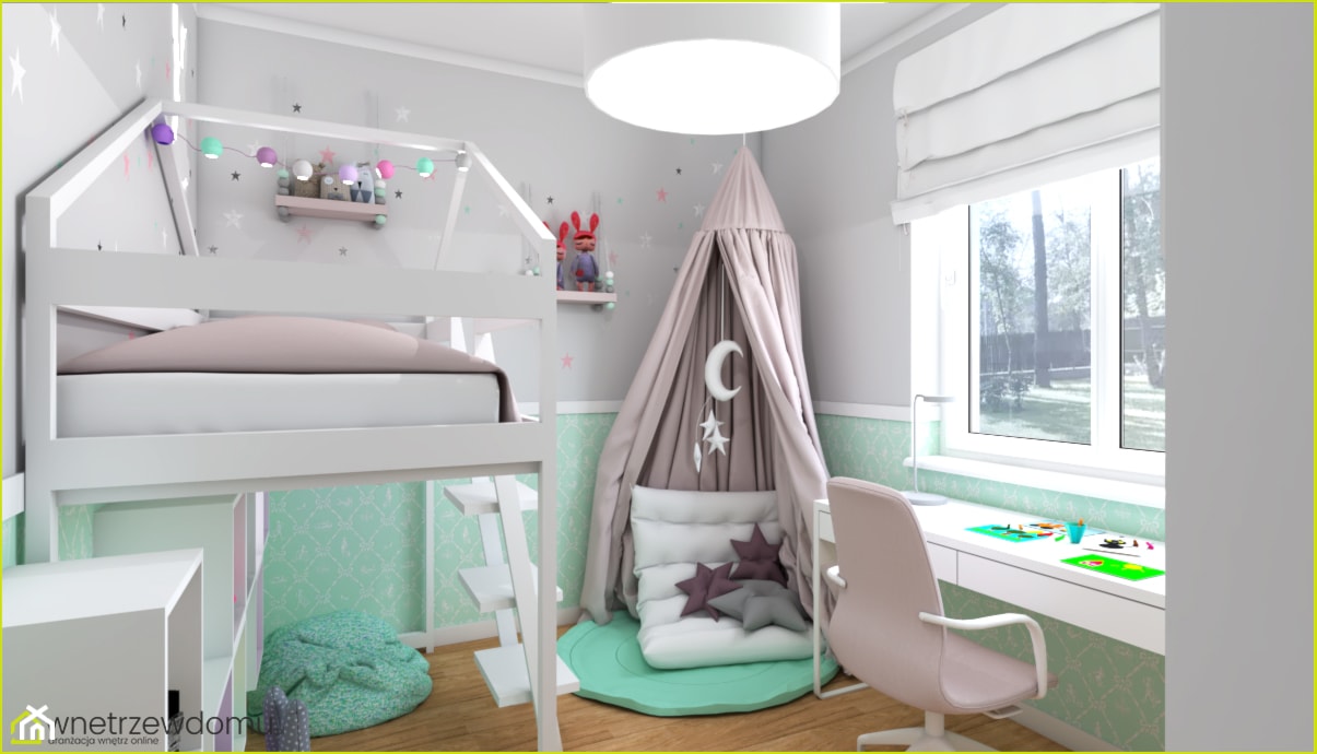Pokój dla dziewczynki - zdjęcie od wnetrzewdomu - Homebook