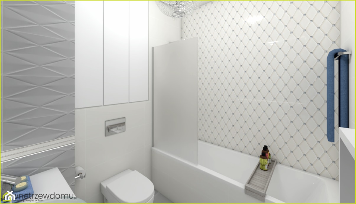 Mała łazienka w stylu glamour - zdjęcie od wnetrzewdomu - Homebook