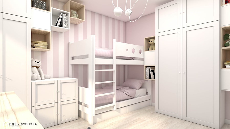Pokój dla dwóch dziewczynek z piętrowym łóżkiem - zdjęcie od wnetrzewdomu