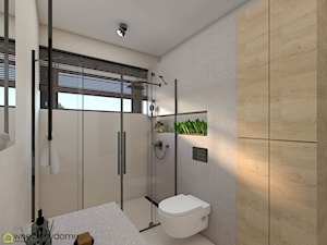 Niewielka nowoczesna łazienka z kabiną prysznicową - zdjęcie od wnetrzewdomu