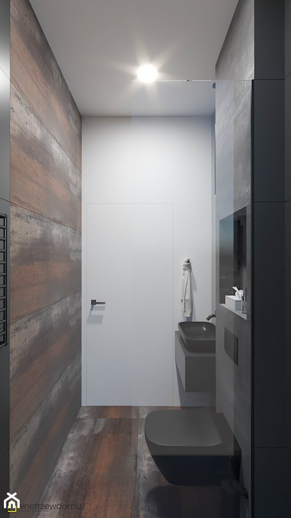 3-metrowa łazienka z czarną armaturą - zdjęcie od wnetrzewdomu - Homebook