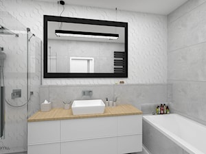 Biało-szara łazienka w nowoczesnej formie - zdjęcie od wnetrzewdomu