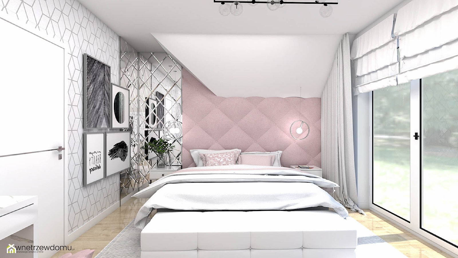 Kobieca sypialnia - nowoczesność i glamour - zdjęcie od wnetrzewdomu - Homebook