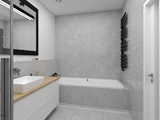 Biało-szara łazienka w nowoczesnej formie