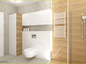 łazienka z podziałem na strefy - Średnia bez okna z punktowym oświetleniem łazienka, styl skandynawski - zdjęcie od wnetrzewdomu