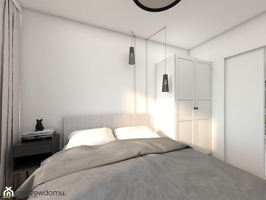 Minimalistyczna sypialnia dla gości - zdjęcie od wnetrzewdomu