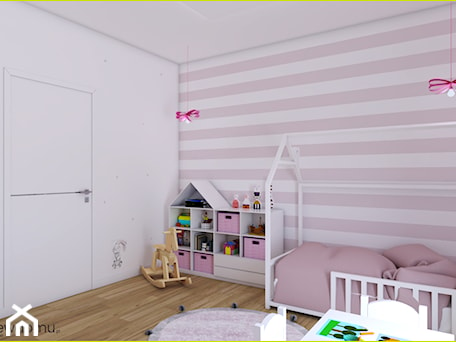 Aranżacje wnętrz - Pokój dziecka: Różowo-biały pokój z króliczkami - wnetrzewdomu. Przeglądaj, dodawaj i zapisuj najlepsze zdjęcia, pomysły i inspiracje designerskie. W bazie mamy już prawie milion fotografii!