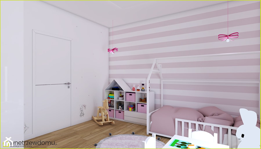 Różowo-biały pokój z króliczkami - zdjęcie od wnetrzewdomu