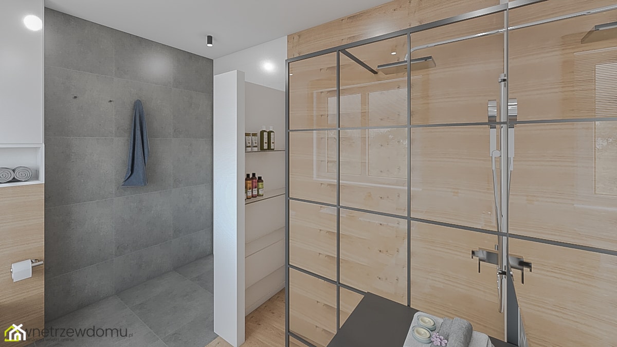 nowoczesna łazienka - wanna i prysznic - Łazienka, styl industrialny - zdjęcie od wnetrzewdomu - Homebook