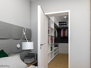 nowoczesna sypialnia z garderobą - Sypialnia, styl nowoczesny - zdjęcie od wnetrzewdomu