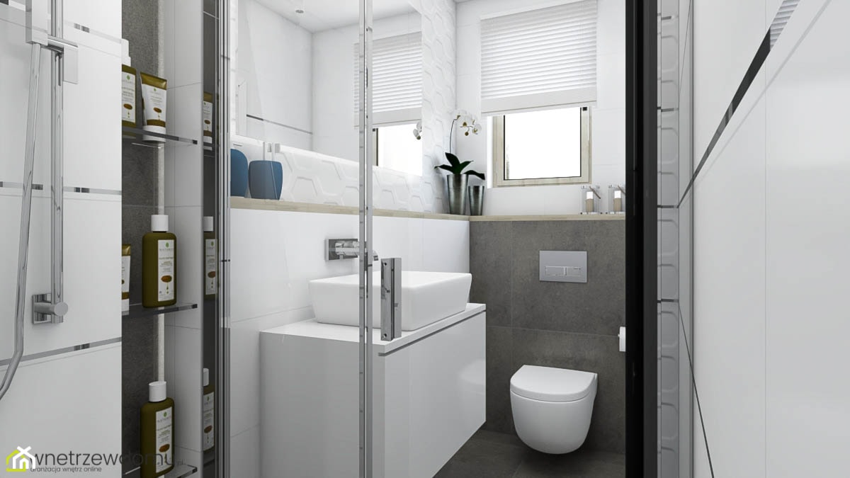 Bardzo mała łazienka z prysznicem - zdjęcie od wnetrzewdomu - Homebook