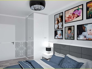 nowoczesna sypialnia z nutą glamour