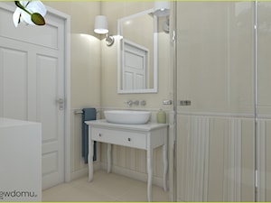 łazienka z angielską elegancją - Średnia bez okna z lustrem z punktowym oświetleniem łazienka - zdjęcie od wnetrzewdomu