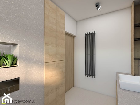 Aranżacje wnętrz - Łazienka: Niewielka nowoczesna łazienka z kabiną prysznicową - wnetrzewdomu. Przeglądaj, dodawaj i zapisuj najlepsze zdjęcia, pomysły i inspiracje designerskie. W bazie mamy już prawie milion fotografii!